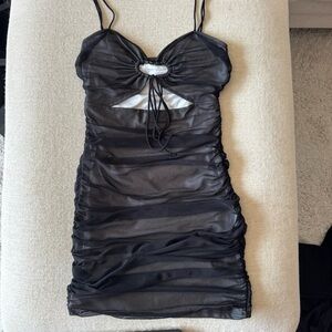 American Threads Ruched Mini Dress Size S